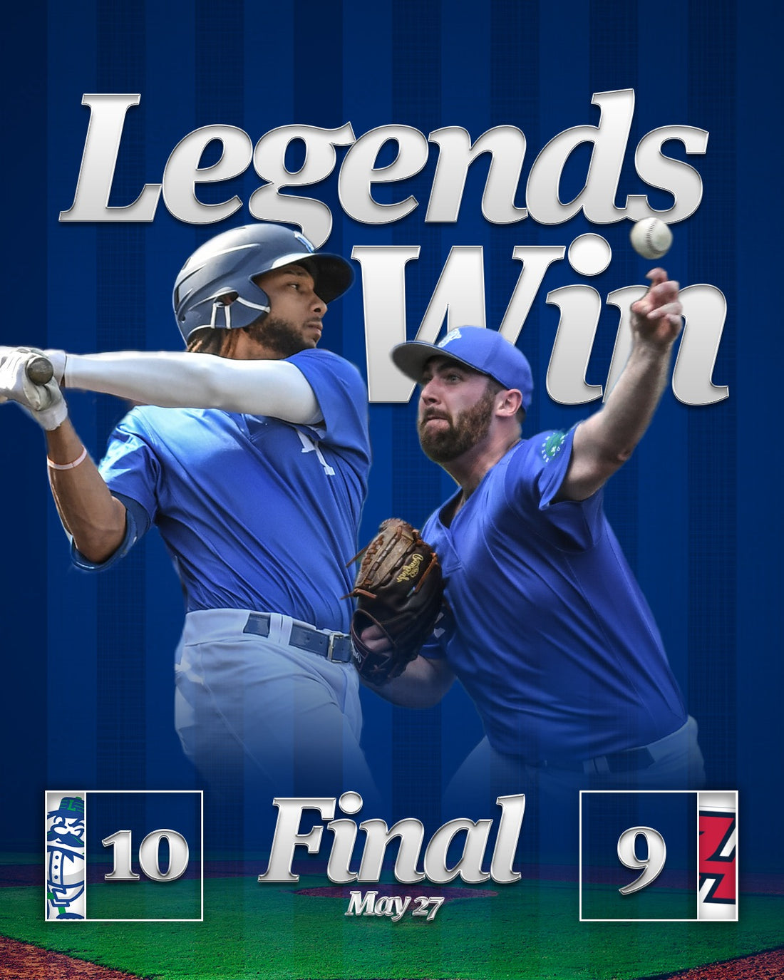 Legends Offense Leads The Way to 10-9 Win