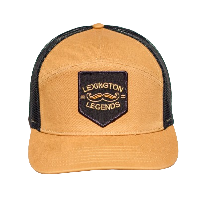 Adult Tan/Black Mesh Patch Cap