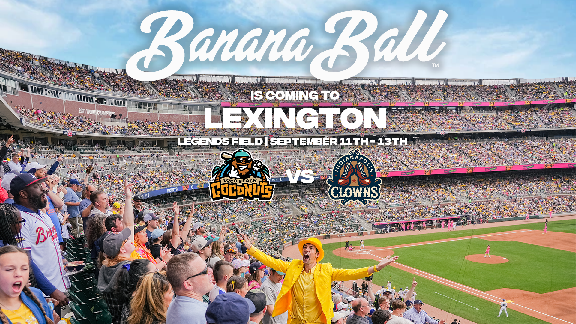 Lexington Legends Hosting Savannah Bananas World Tour in 2026